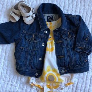 Baby bundle! 3-6 month romper, jacket and sandals!